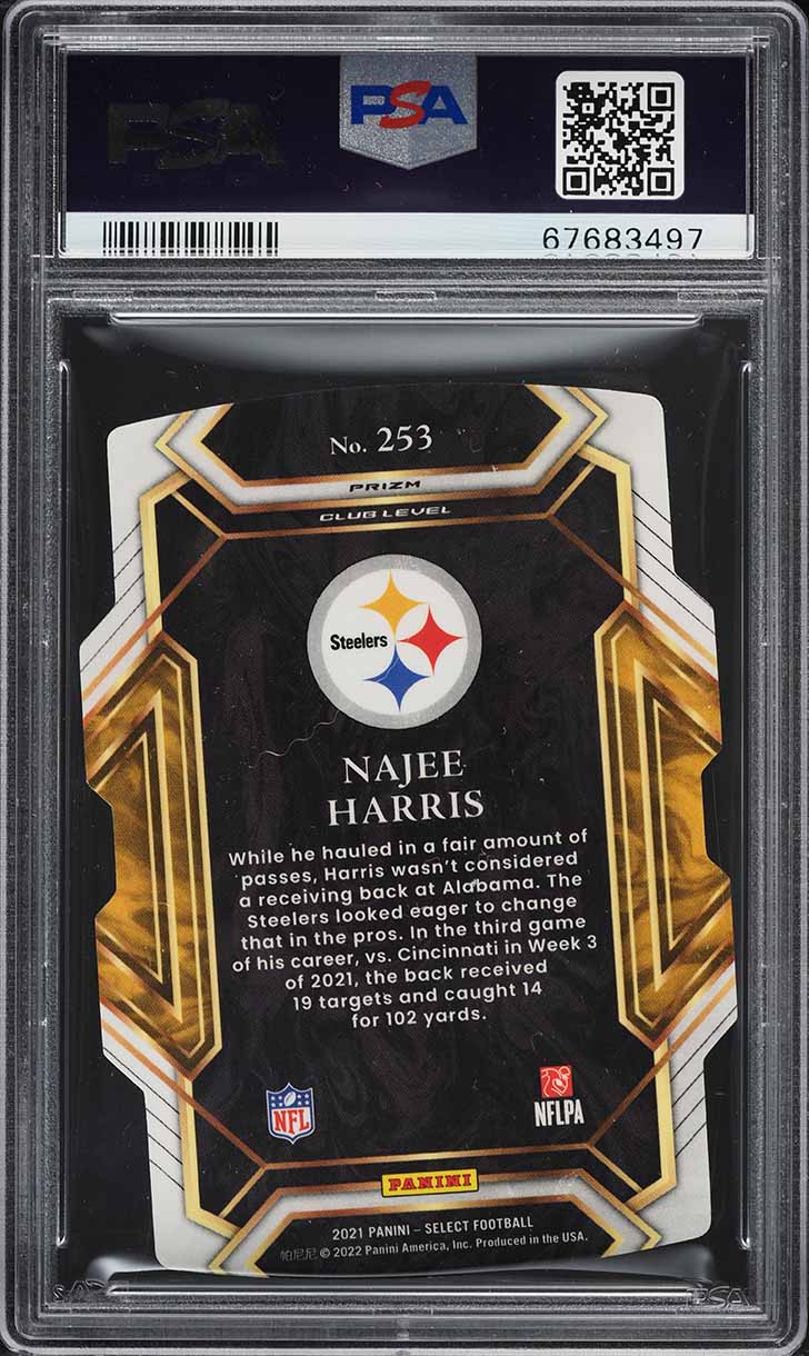 2021 Select Silver Prizm Die-Cut Najee Harris ROOKIE #253 PSA 10 GEM MINT