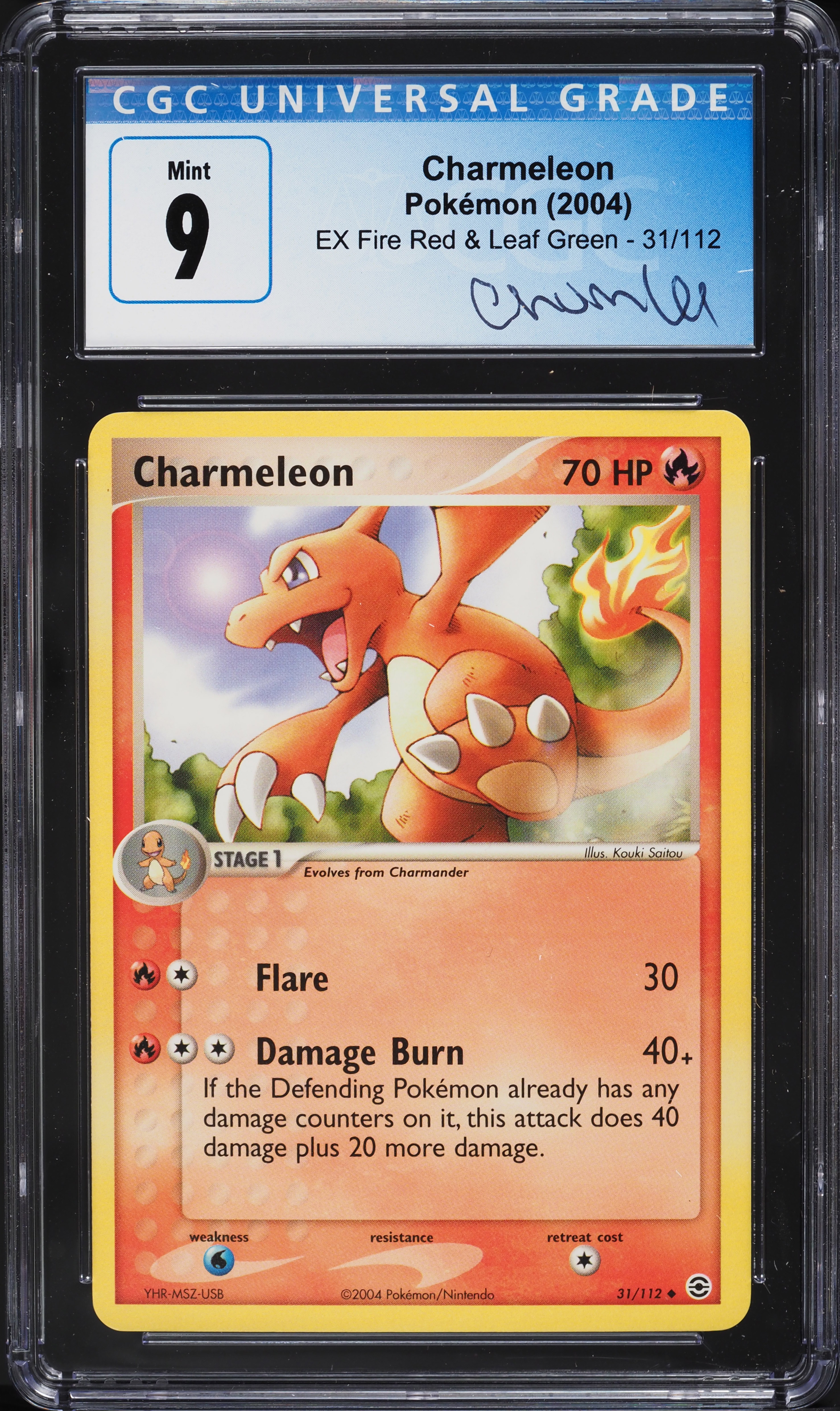 2004 Pokemon EX Fire Red & Leaf Green Charmeleon #31 CGC 9 MINT on