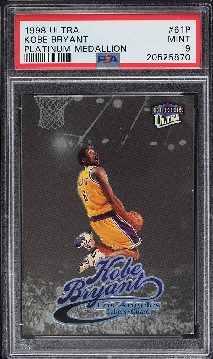 1998 Ultra Platinum Medallion Kobe Bryant /99 #61P PSA 9 MINT