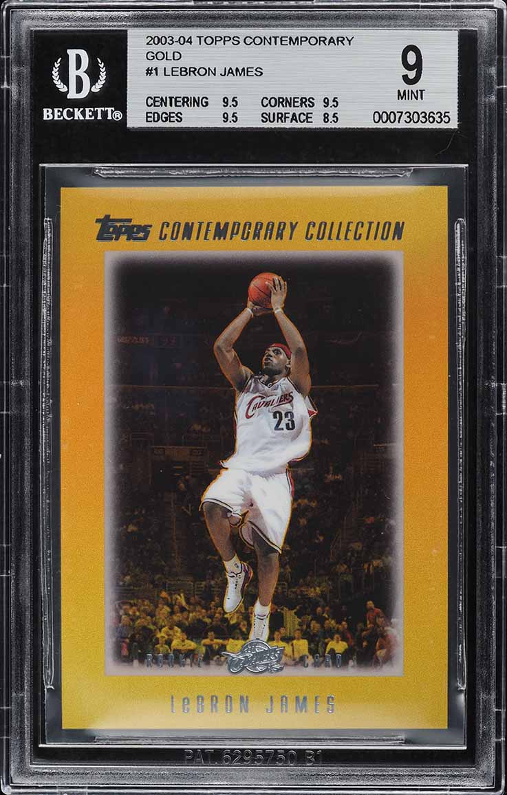 2003 Topps Contemporary Gold LeBron James ROOKIE /25 #1 BGS 9 MINT