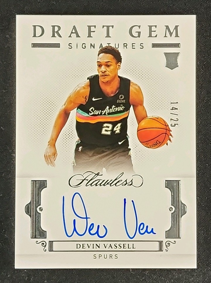 2020 Panini Flawless Draft Gem Signatures Devin Vassell ROOKIE AUTO /25 MBA AUTH