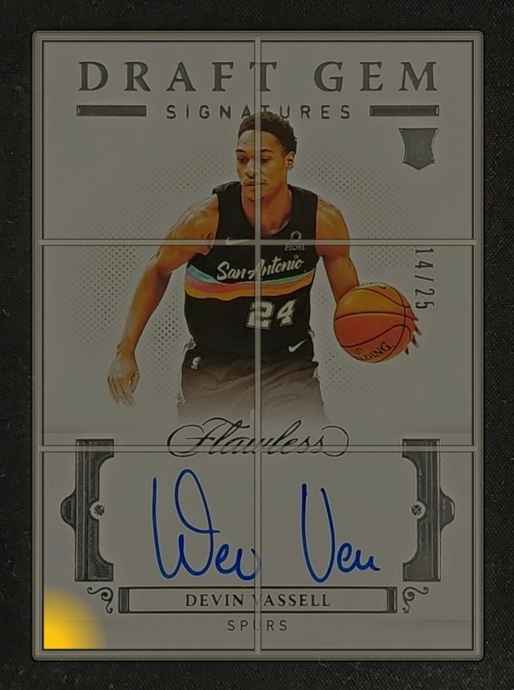2020 Panini Flawless Draft Gem Signatures Devin Vassell ROOKIE AUTO /25 MBA AUTH