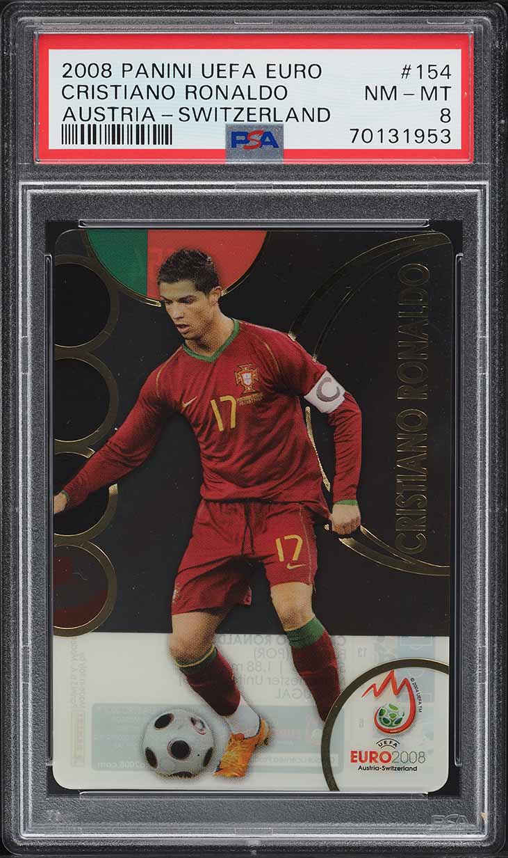 2008 Panini UEFA Euro Sticker Cristiano Ronaldo #509 PSA 10 GEM