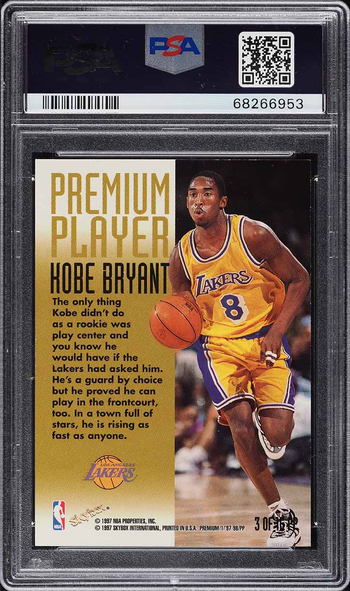 1997 Skybox Premium Player Kobe Bryant #3 PSA 9 MINT