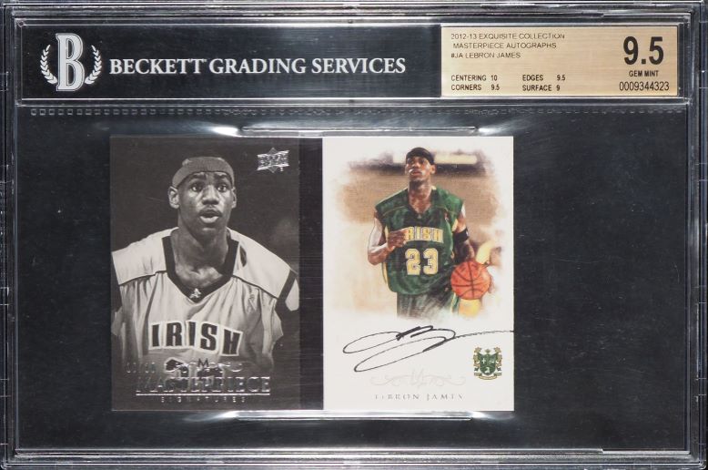 2012 Exquisite Collection Masterpiece LeBron James AUTO 10/10 #M-JA BGS 9.5 GEM