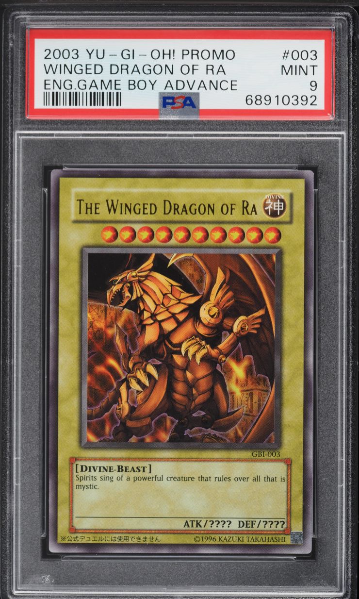2003 Yu-Gi-Oh! Game Boy Advance Ultra Rare Winged Dragon Of Ra