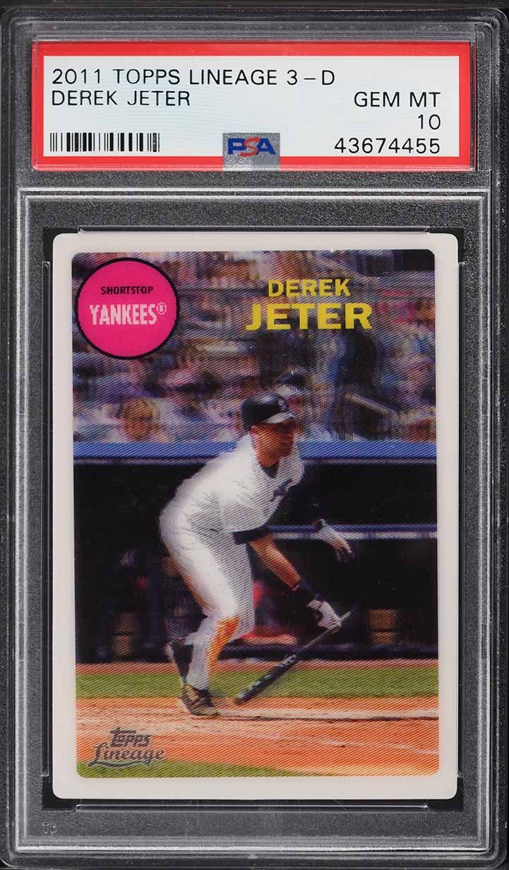 2011 Topps Lineage 3-D Derek Jeter PSA 10 GEM MINT on Fanatics Collect