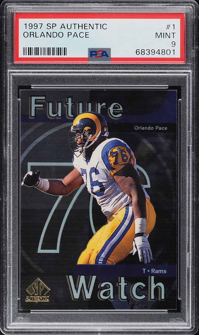 1997 SP Authentic Orlando Pace ROOKIE #1 PSA 9 MINT