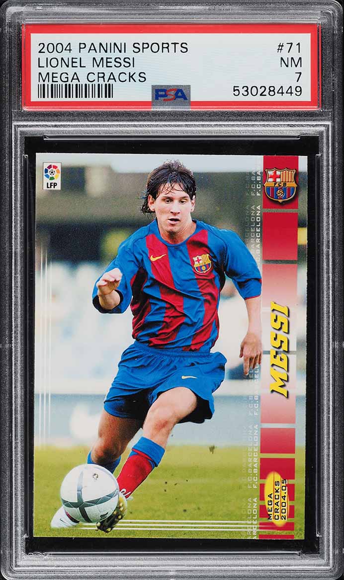 2004 Panini Sports Mega Cracks La Liga Lionel Messi ROOKIE #71BIS PSA 7 NRMT