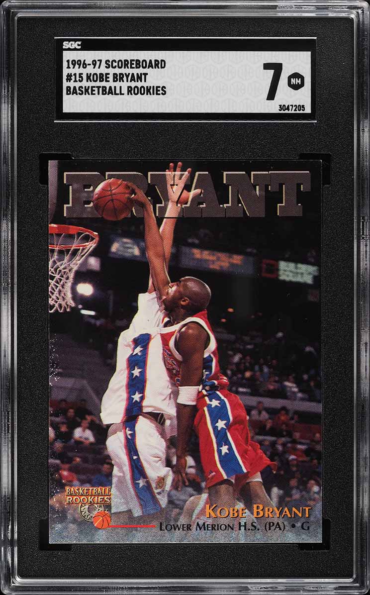 1996 Scoreboard Basketball Kobe Bryant ROOKIE #15 SGC 7 NRMT
