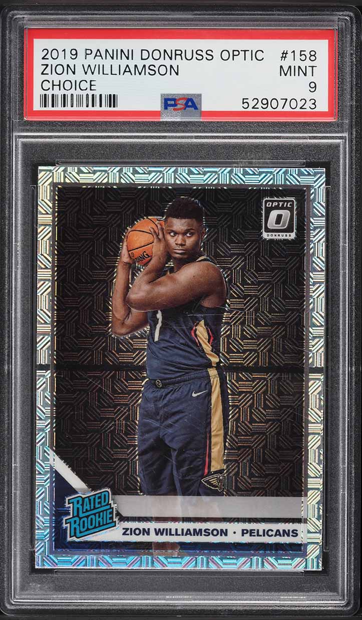 2019 Donruss Optic Choice Zion Williamson ROOKIE #158 PSA 9 MINT