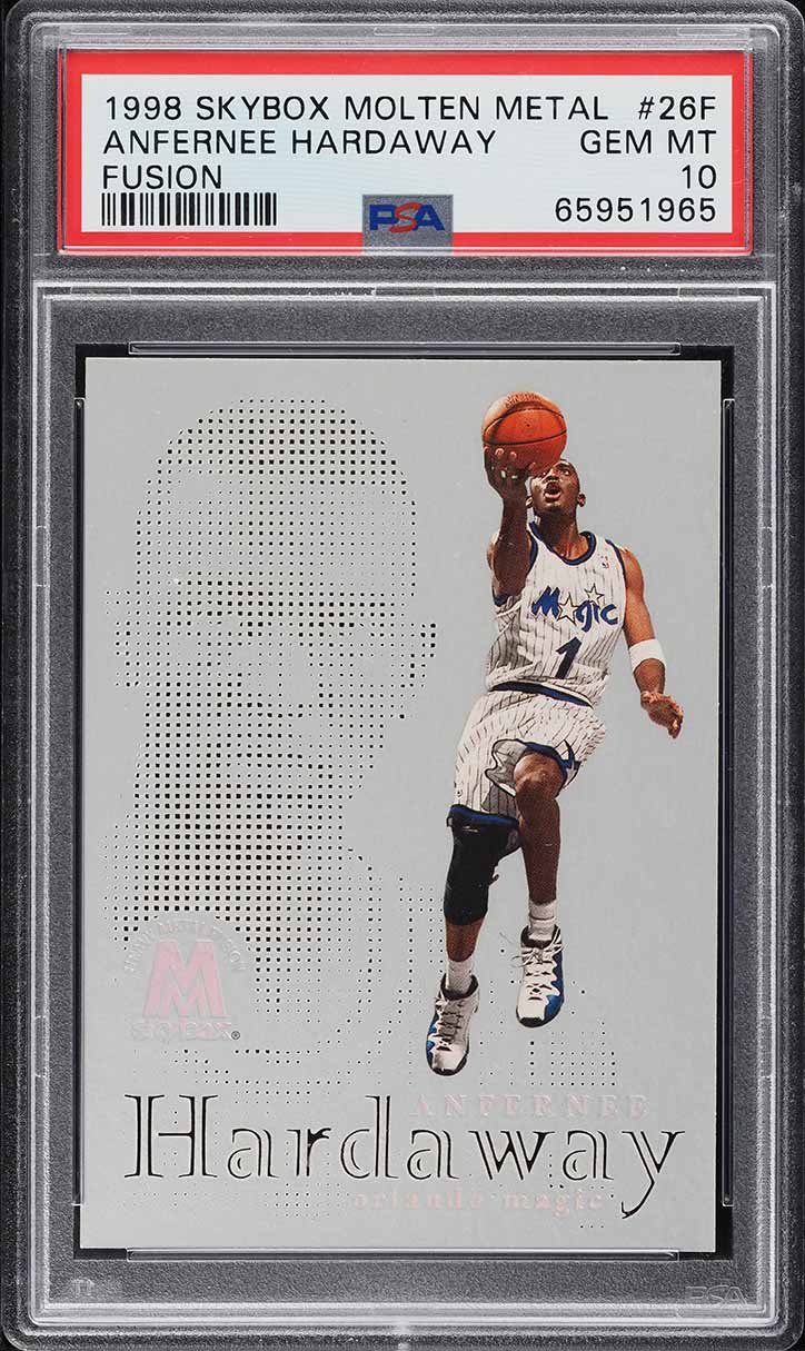 1998 Skybox Molten Metal Fusion Anfernee Hardaway #26F PSA 10 GEM MINT