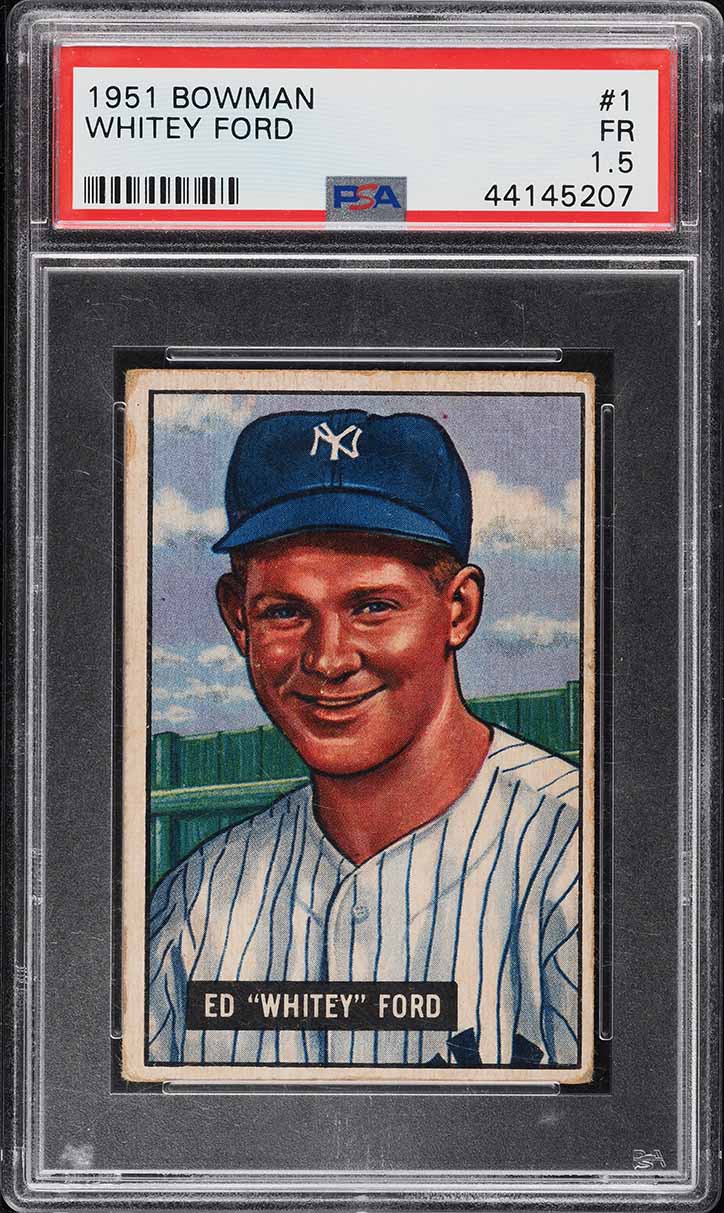 1951 Bowman Whitey Ford ROOKIE #1 PSA 1.5 PR