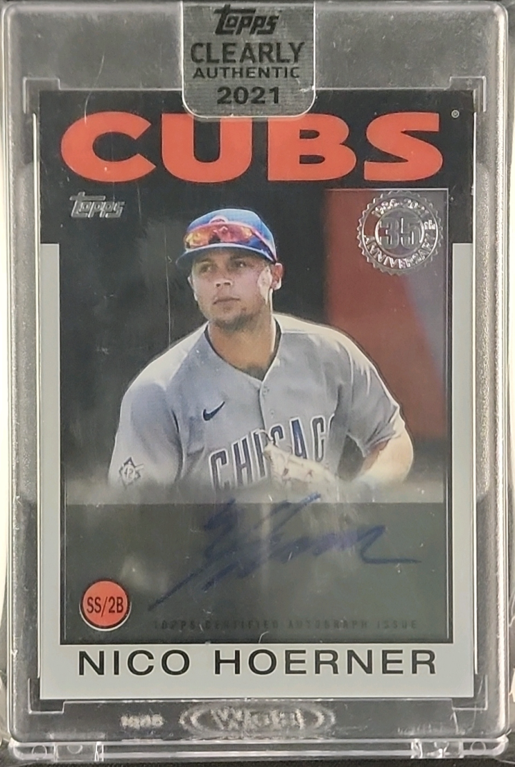 2021 Topps Clearly Authentic '86 Nico Hoerner AUTO #86TBA-NH MBA AUTH