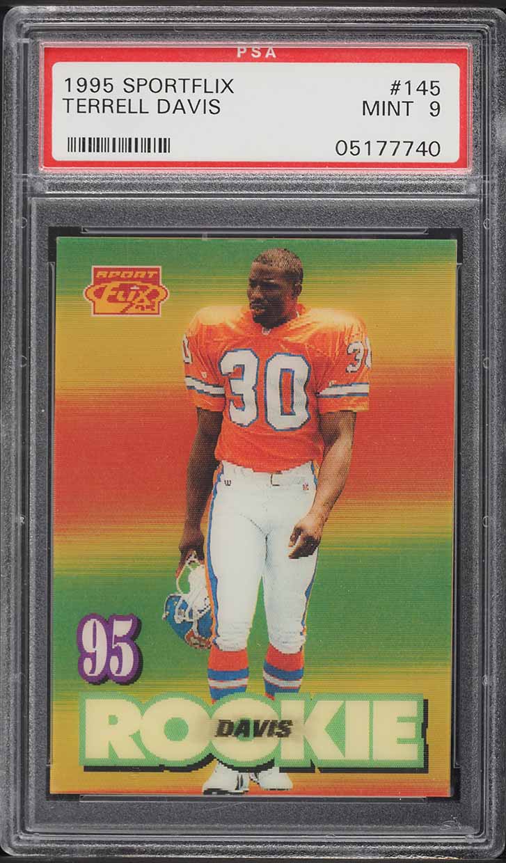 1995 Sportflix Football Terrell Davis ROOKIE #145 PSA 9 MINT