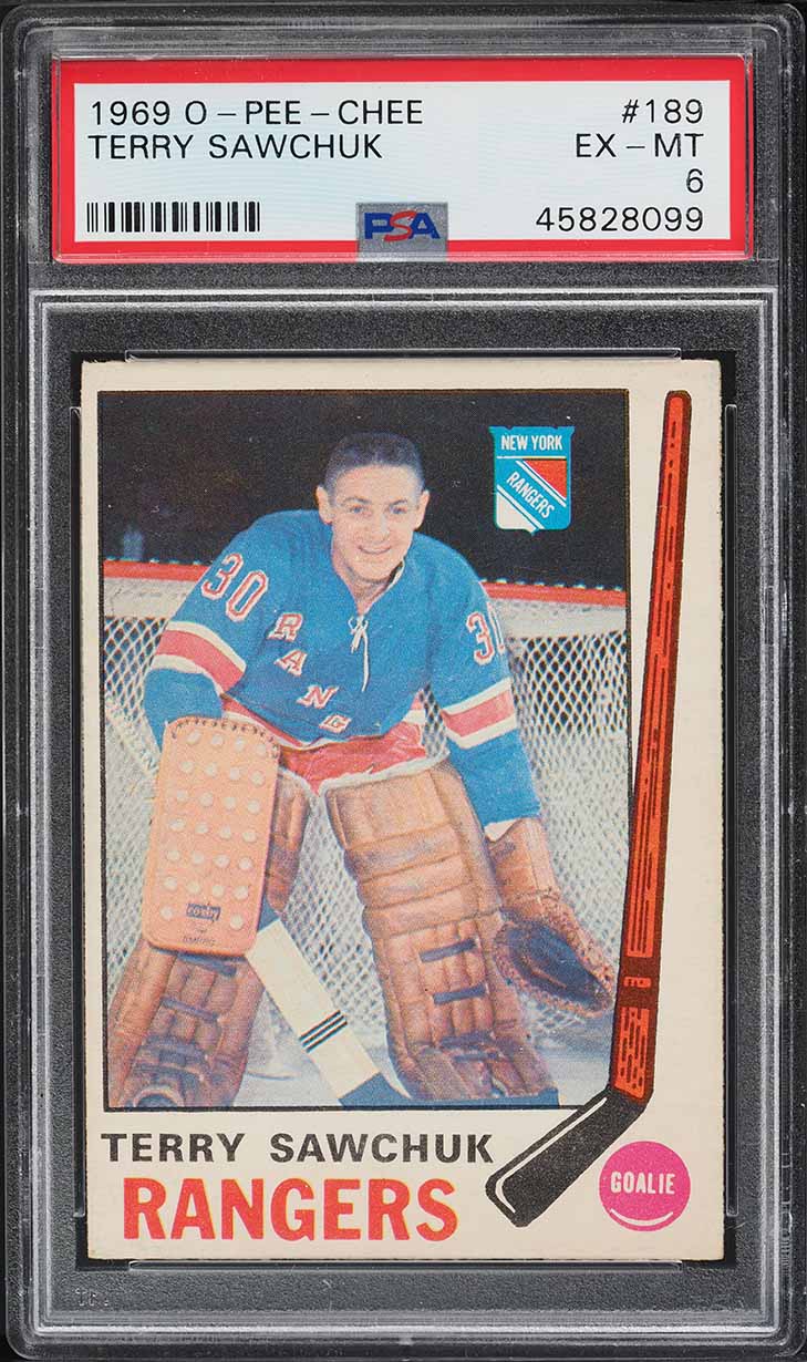 1969 O-Pee-Chee Hockey Terry Sawchuk #189 PSA 6 EXMT