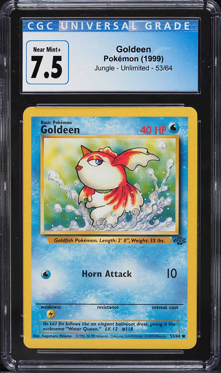 1999 Pokemon Jungle Goldeen #53 CGC 7.5 NRMT+