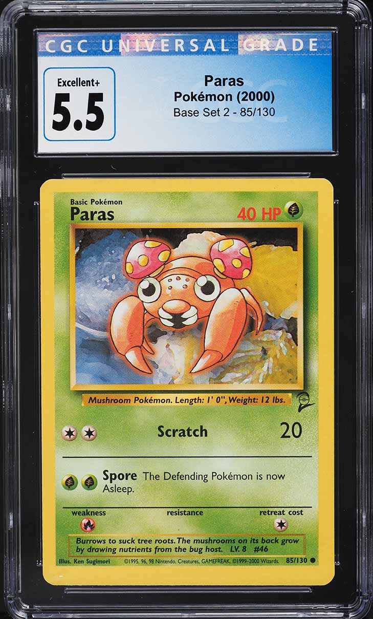 1995 paras pokemon card value 1999 Pokemon Jungle 1st Edition Paras #59 SGC 9.5 MINT+ on Fanatics Collect