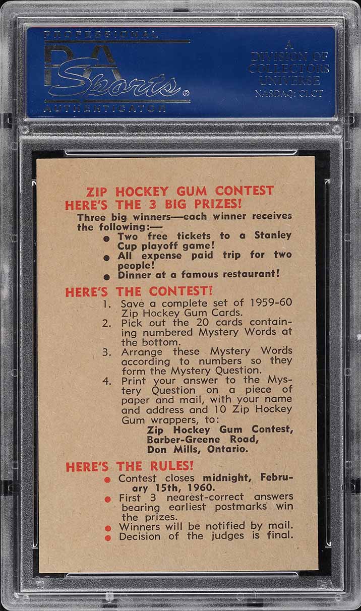 1959 Parkhurst King Clancy #50 PSA 8 NM-MT
