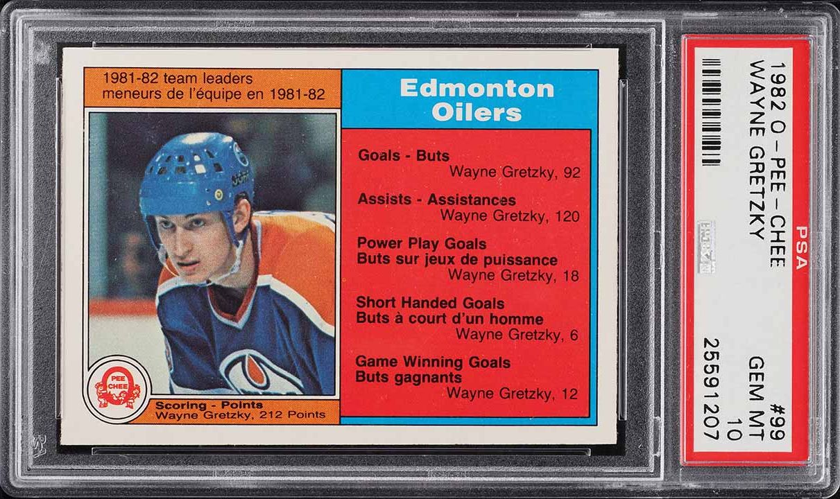 1982 O-Pee-Chee Hockey Wayne Gretzky TEAM LDRS #99 PSA 10 GEM MINT