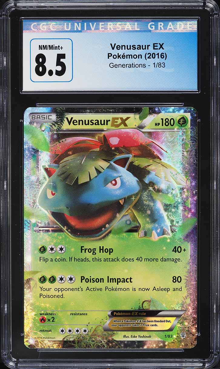 2016 Pokemon XY Generations Venusaur EX #1 CGC 8.5 NM-MT+
