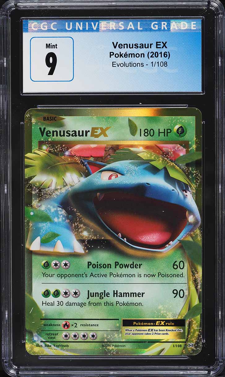 2016 Pokemon XY Evolutions Venusaur EX #1 CGC 9 MINT
