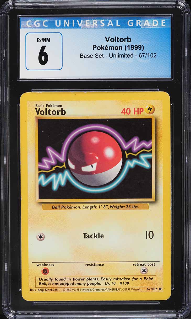 2012 Pokemon Japanese Black & White Thunder Knuckle 1st Edition Voltorb #17 CGC 10 PRISTINE on Fanatics Collect 2012 Pokemon Japanese Black & White Thunder Knuckle 1st Edition Voltorb #17 CGC 10 PRISTINE on Fanatics Collect