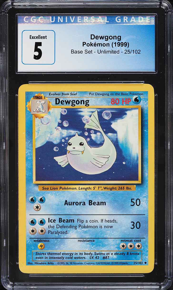 1999 Pokemon Base Set Dewgong #25 CGC 5 EX