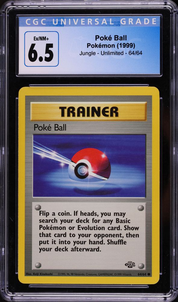 trainer poke ball pokemon card value Pokemon 1995 1st Edition Trainer Poke Ball card 64/64