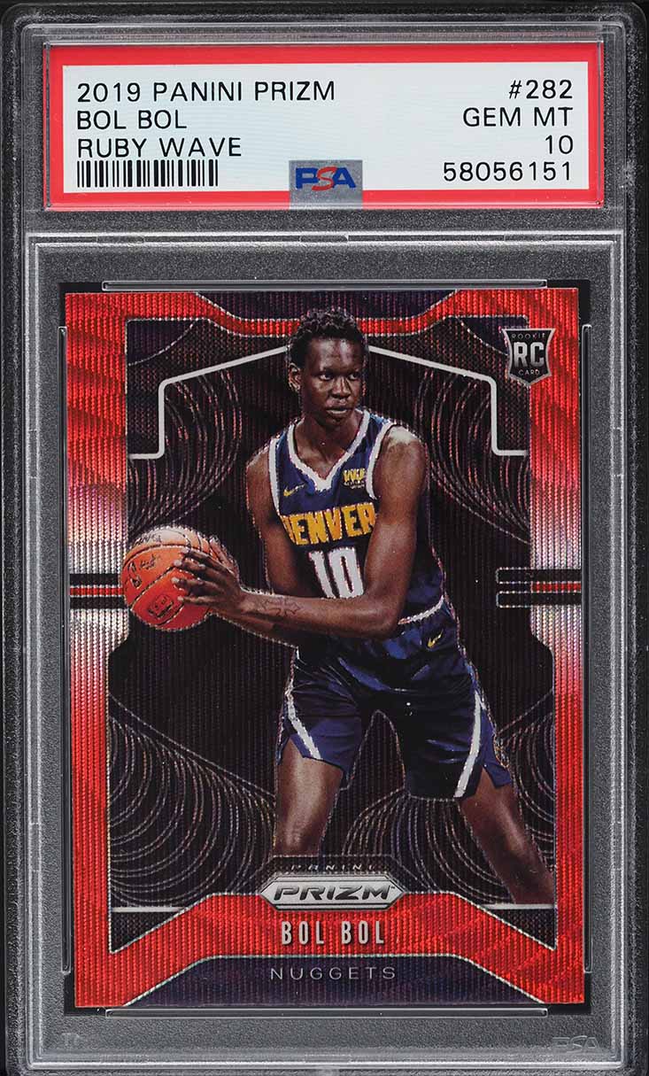2019 Panini Prizm Ruby Wave Bol Bol ROOKIE #282 PSA 10 GEM MINT