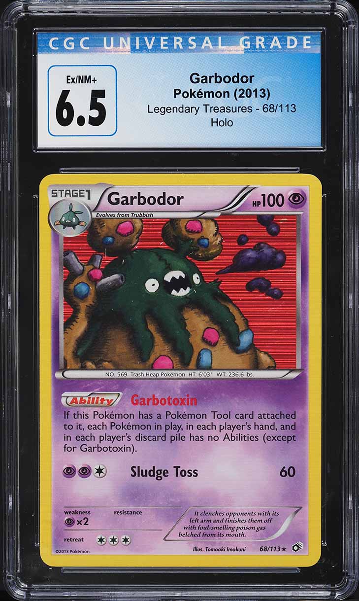 2013 Pokemon Black & White Legendary Treasures Holo Garbodor #68 CGC 6.5 EXMT+