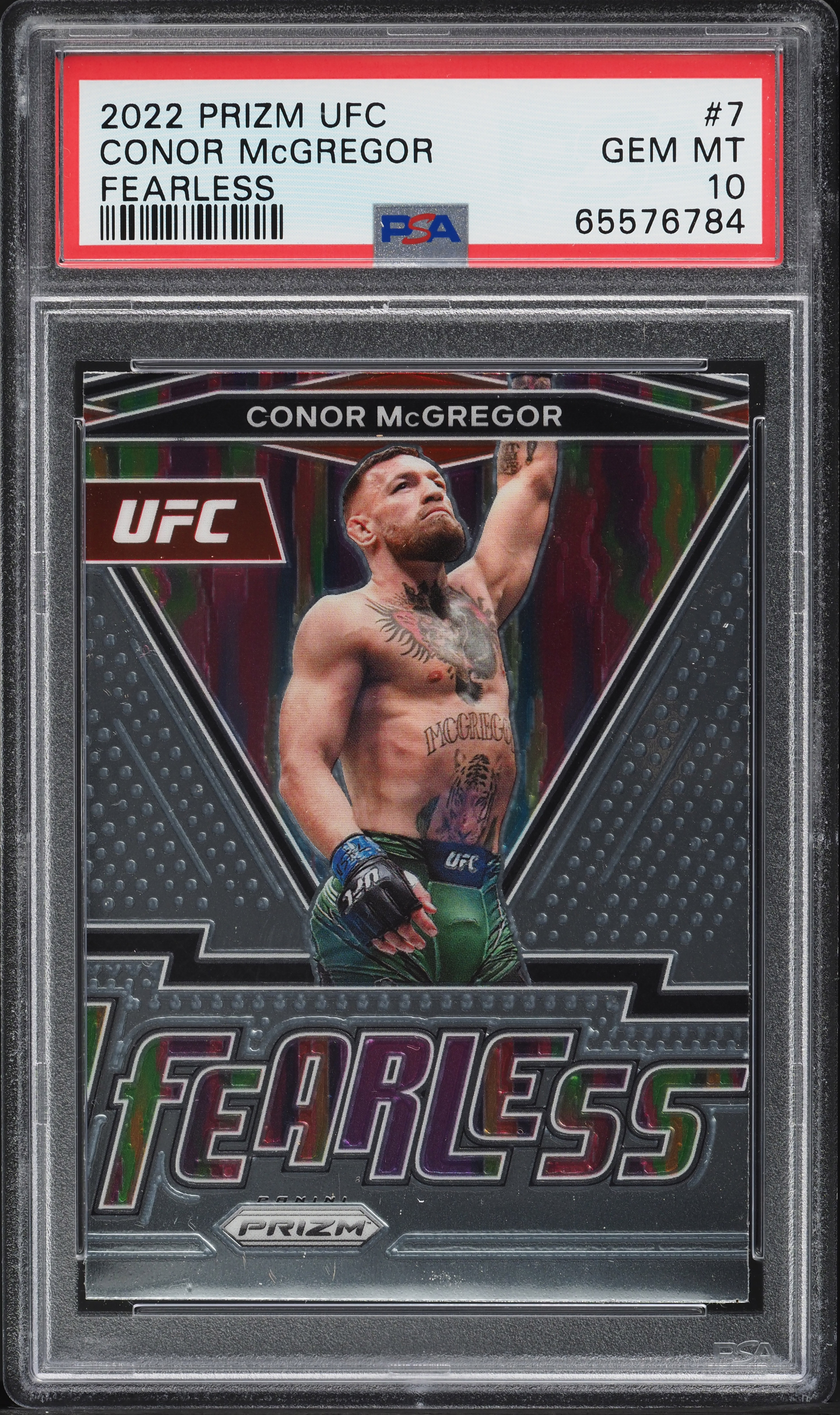 2022 Panini Prizm UFC Fearless Conor McGregor #7 PSA 10 GEM MINT