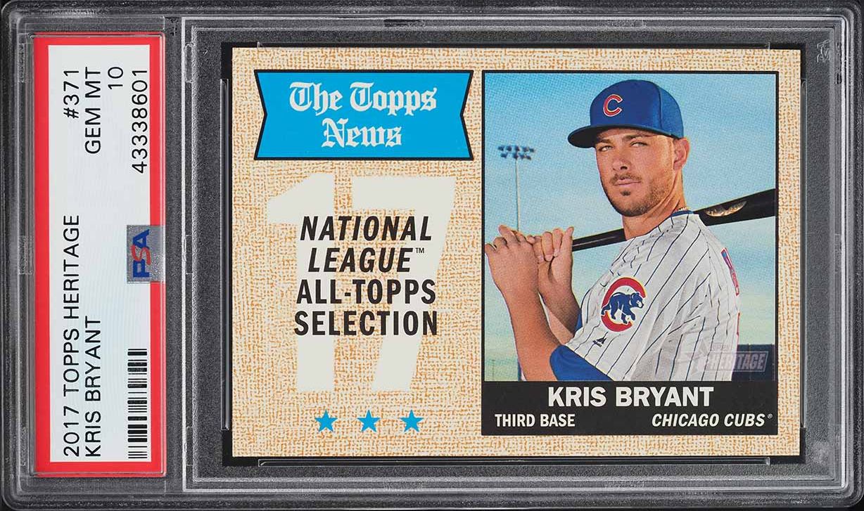 2017 Topps Heritage Kris Bryant #371 PSA 10 GEM MINT