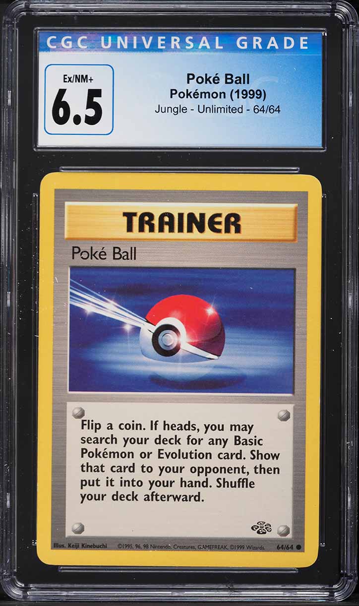 1999 Pokemon Jungle Poke Ball #64 CGC 6.5 EXMT+