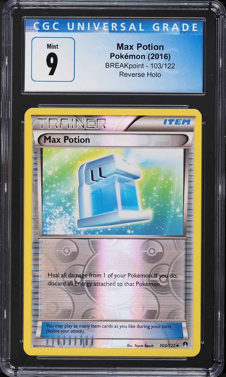 2016 Pokemon XY BREAKpoint Reverse Holo Max Potion #103 CGC 9 MINT