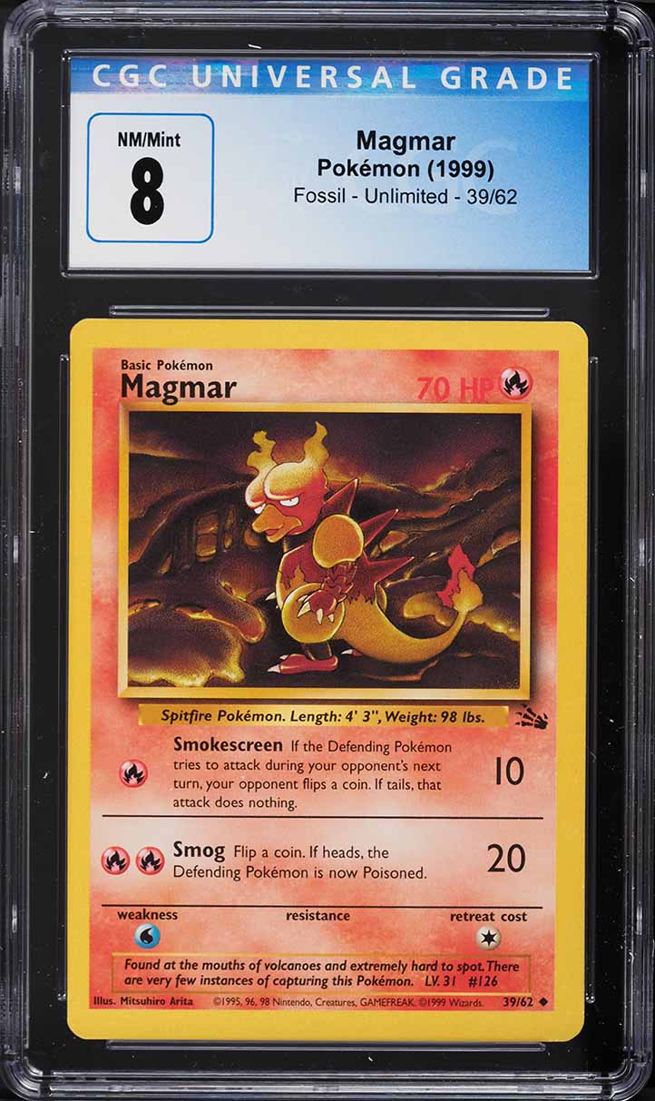 Pokemon Single Card FOSSIL (1st Edition) - 39/62 : Magmar