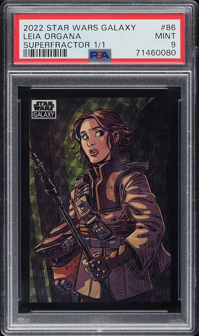 2022 Topps Chrome Star Wars Galaxy Superfractor Leia Organa 1/1