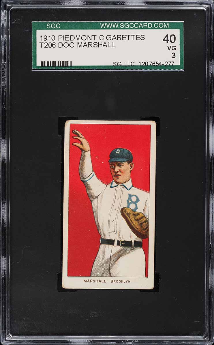 1909-11 T206 Doc Marshall SGC 3 VG on Fanatics Collect