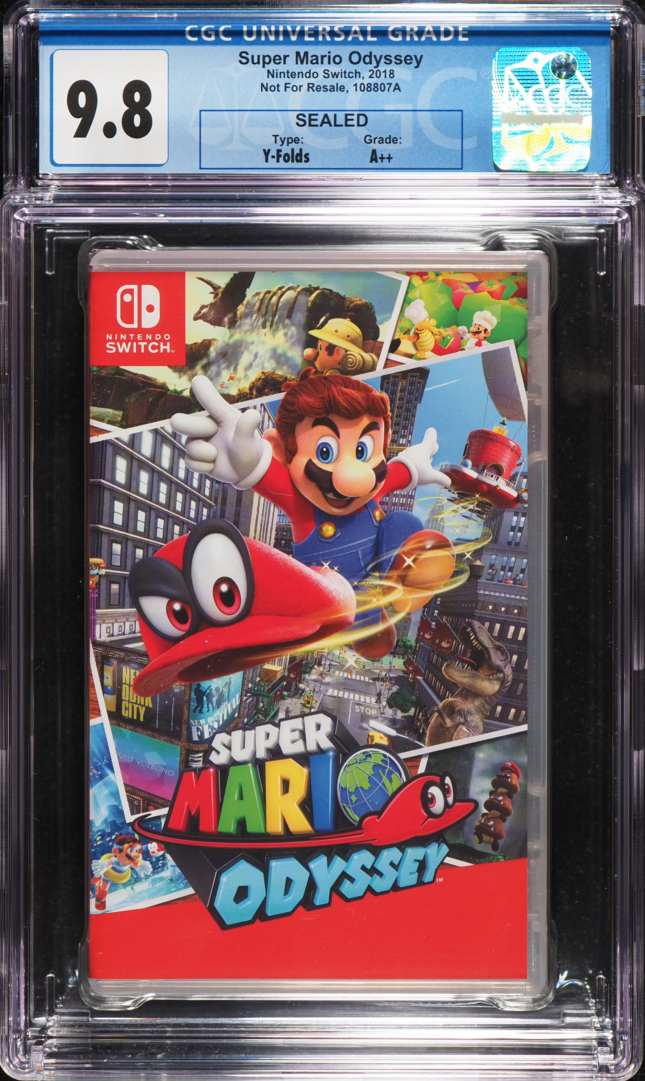 Super Mario Odyssey [NFR] (Nintendo Switch) CGC 9.8 A++ Sealed on