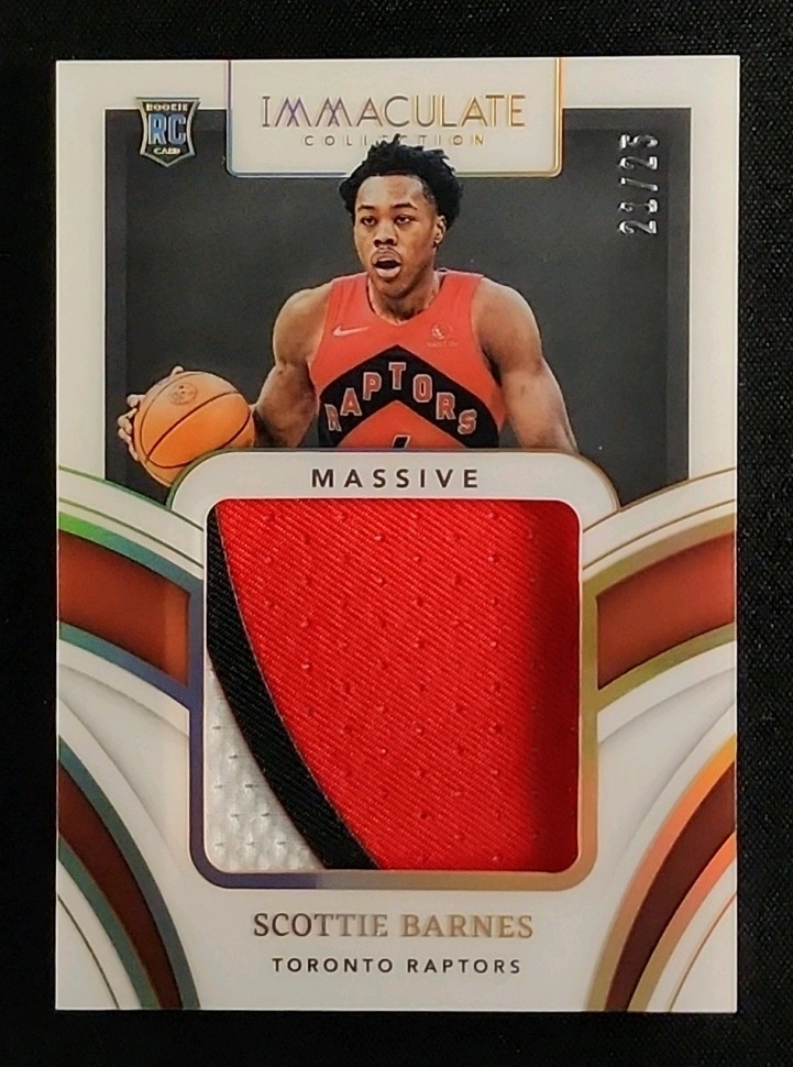 2021 Immaculate Collection Massive Scottie Barnes ROOKIE PATCH /25 