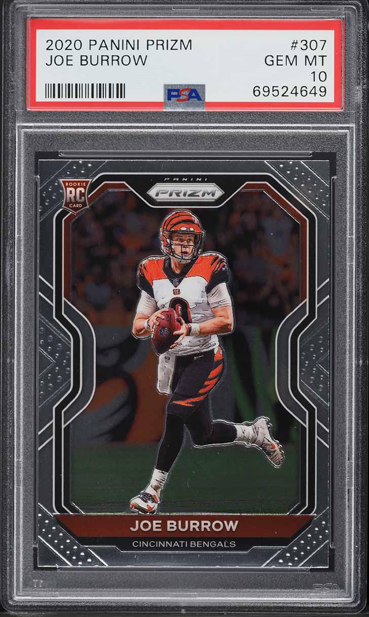 2020 Panini Prizm Joe Burrow ROOKIE #307 PSA 10 GEM MINT