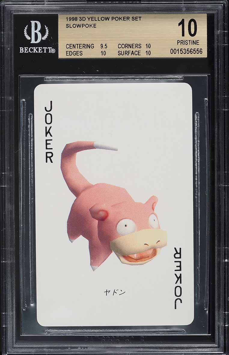 1998 Pokemon Stadium Yellow Version Playing Cards Joker Slowpoke
