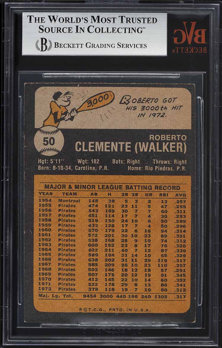 1973 Topps Roberto Clemente #50 BVG 5.5 EX+