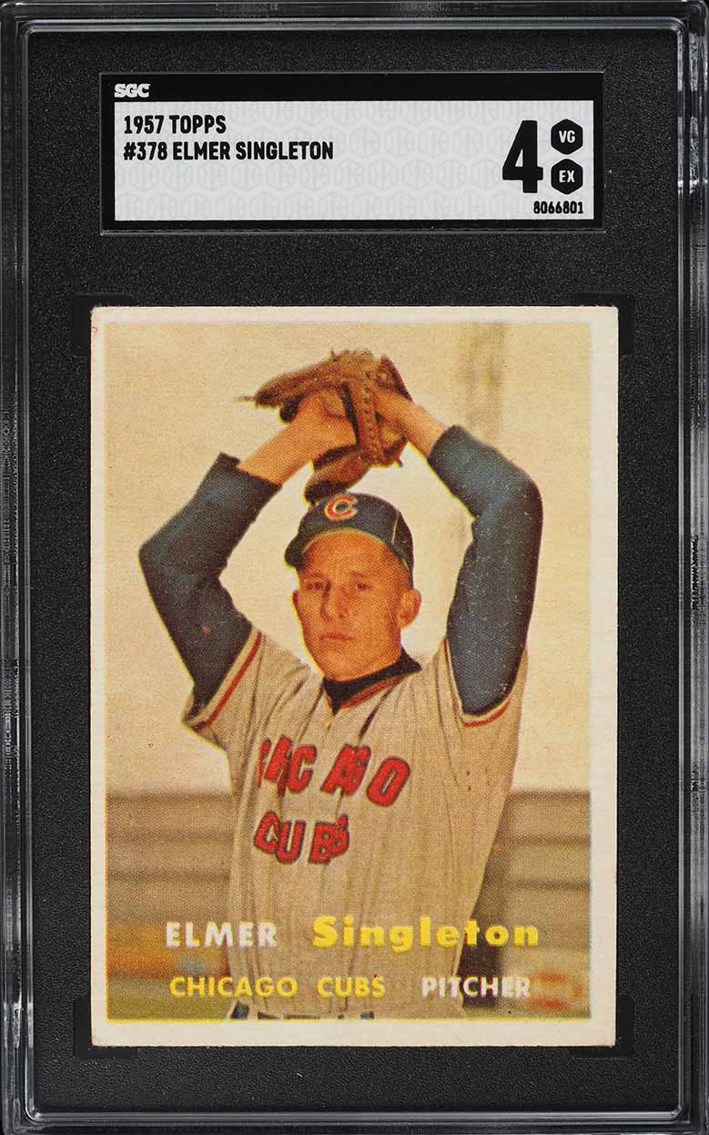 1957 Topps Elmer Singleton #378 SGC 4 VGEX