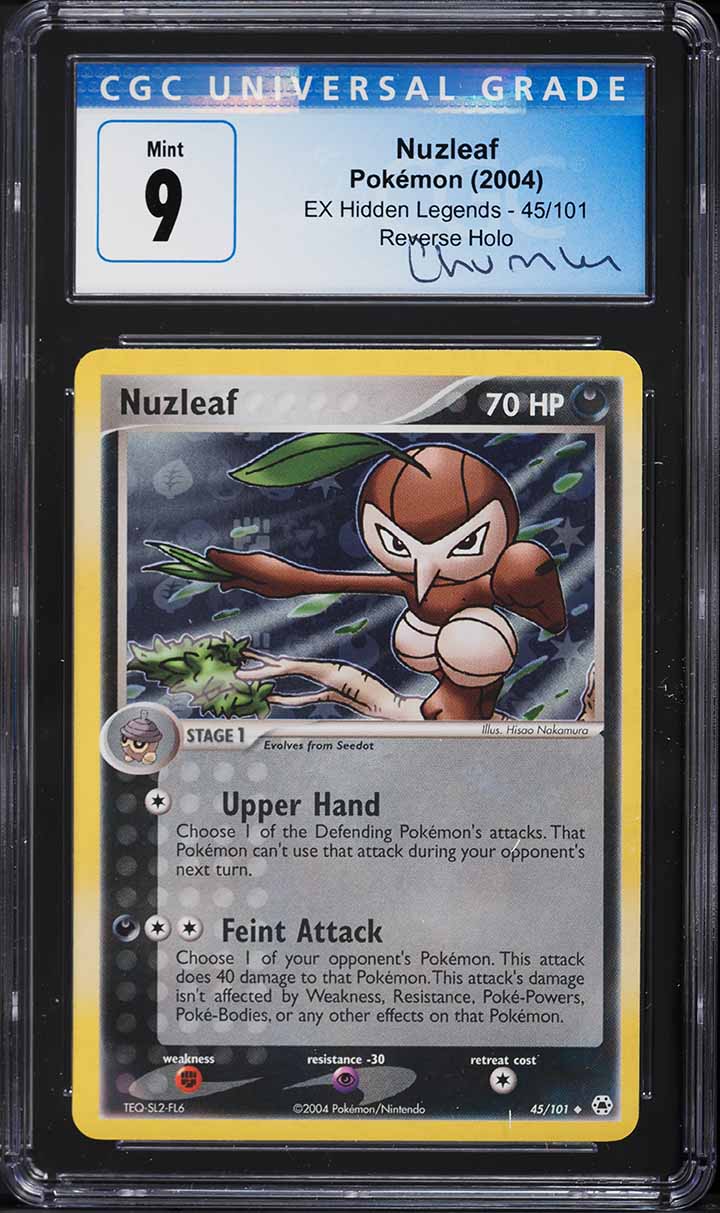 2004 Pokemon EX Hidden Legends Reverse Holo Nuzleaf #45 CGC 9 MINT