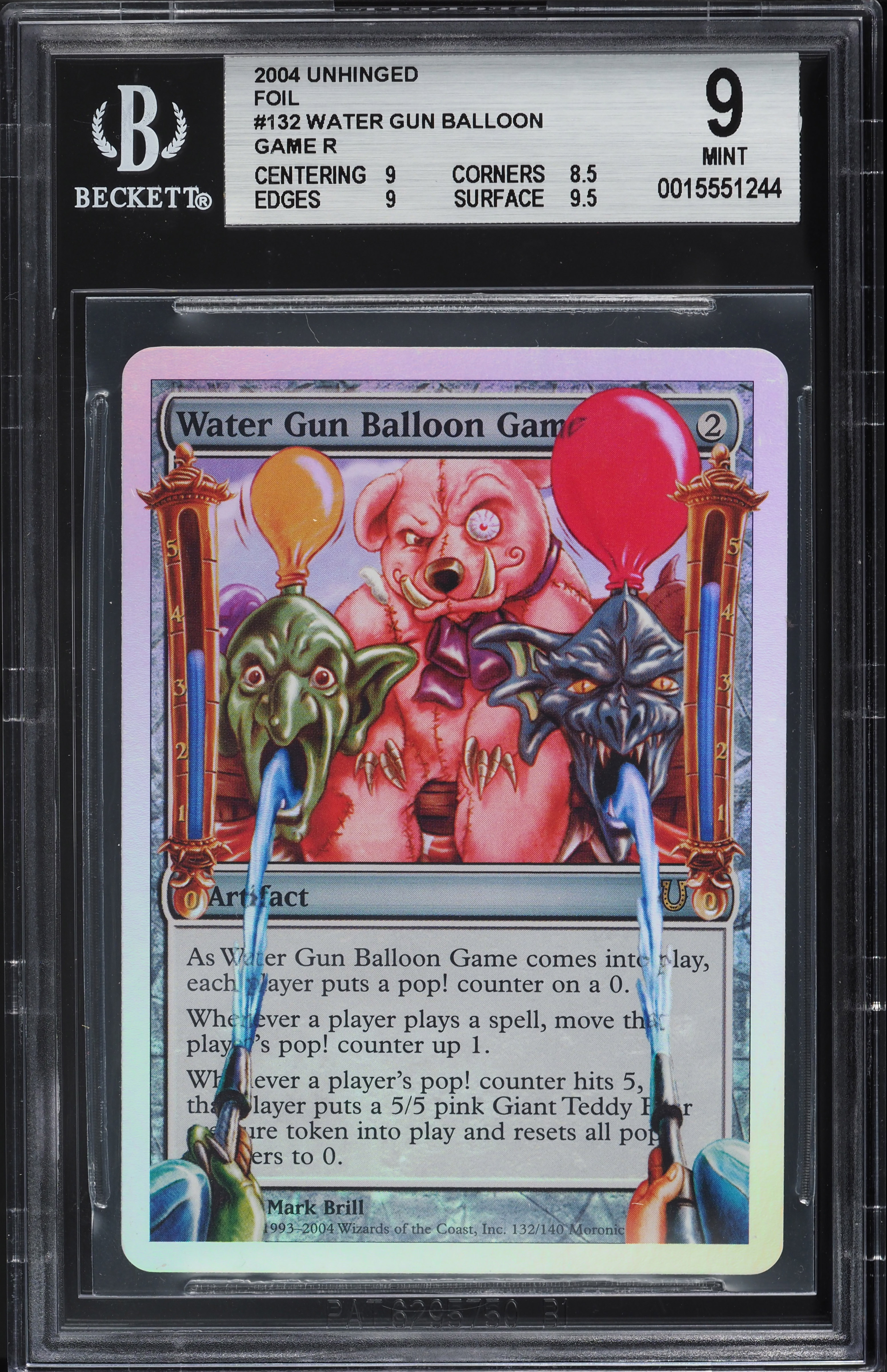 2004 Magic The Gathering MTG Unhinged Foil Water Gun Balloon Game 
