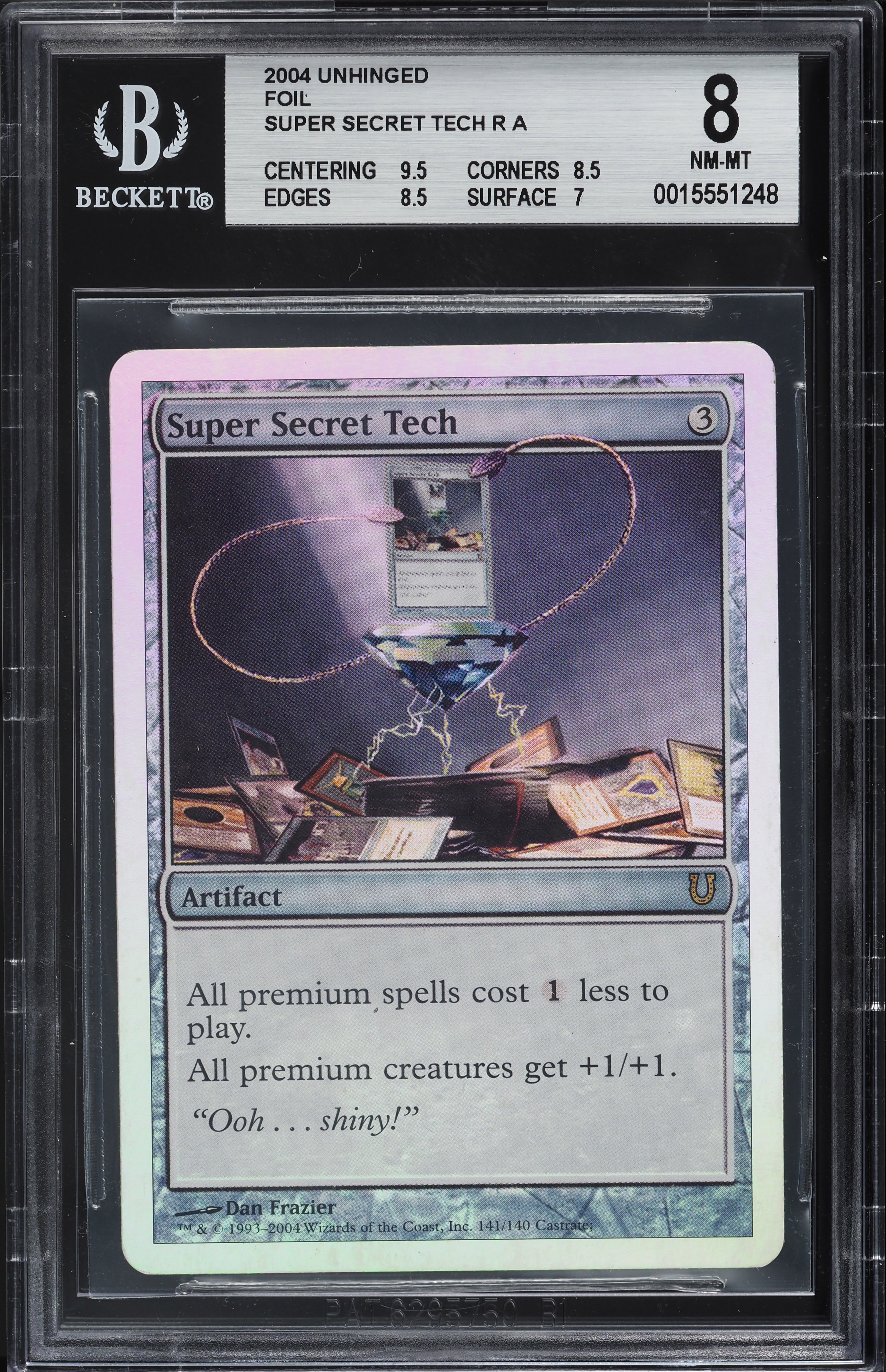 2004 Magic The Gathering MTG Unhinged Foil Super Secret Tech BGS 8