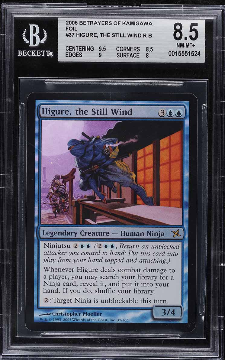 2005 Magic The Gathering Betrayers Of Kamigawa Foil Higure Still Wind BGS 8.5