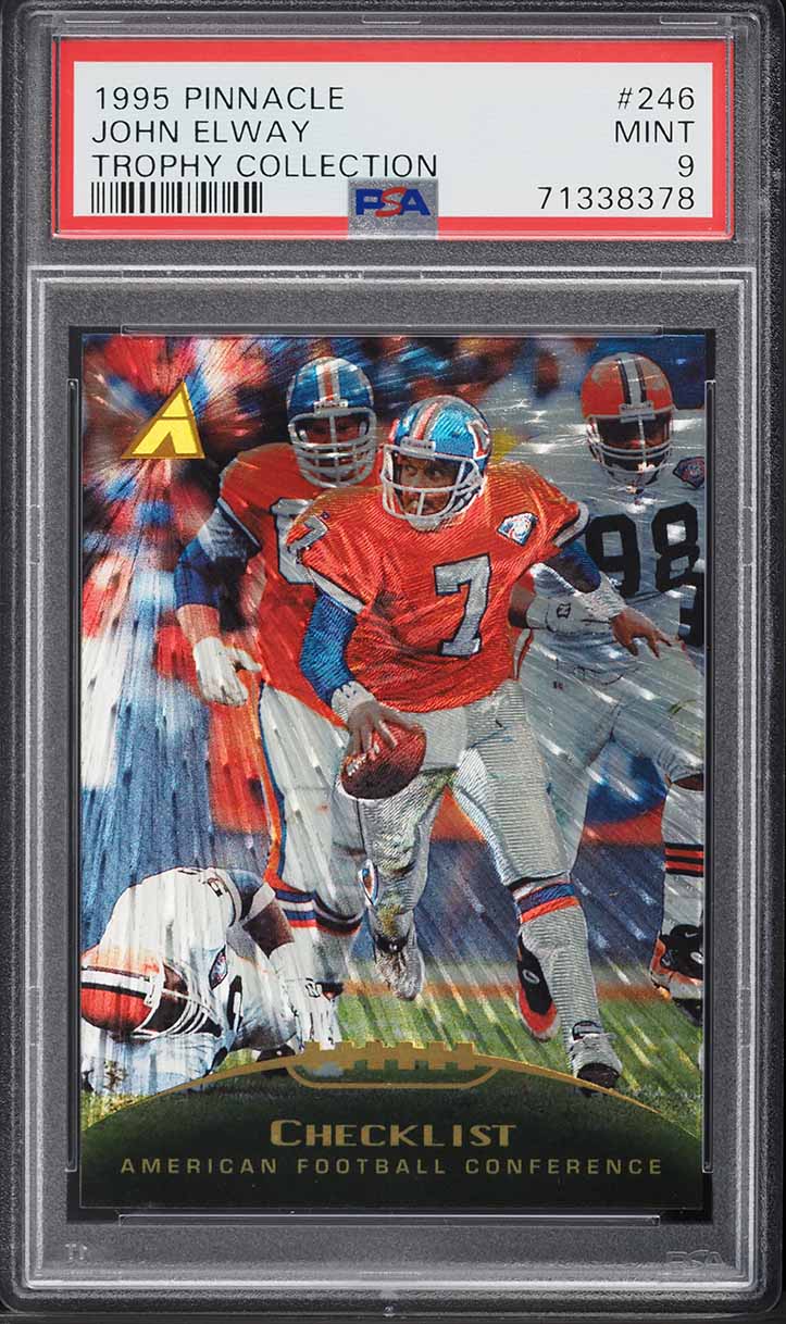 1995 Pinnacle Trophy Collection John Elway #246 PSA 9 MINT on