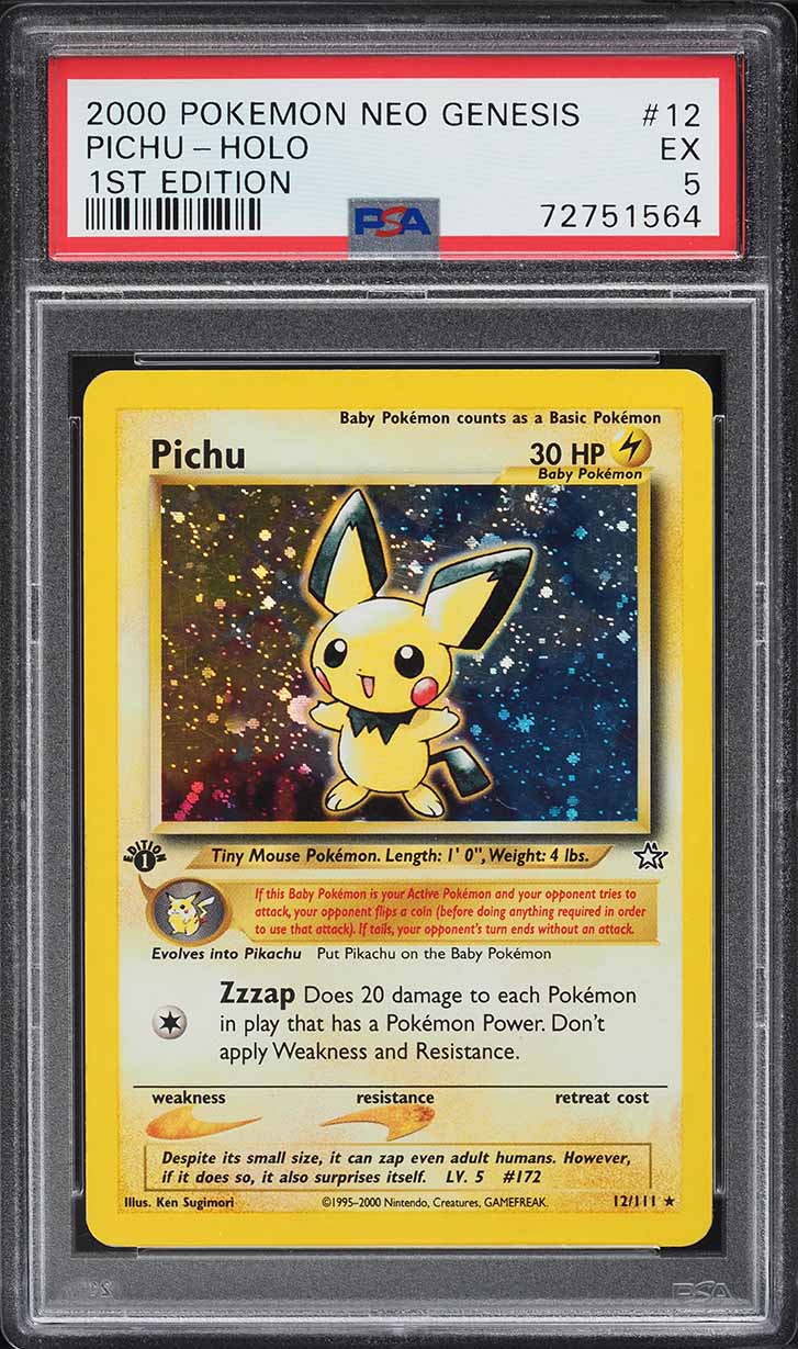 2008 Pokemon Japanese Diamond & Pearl Card Exchange Holo Pichu